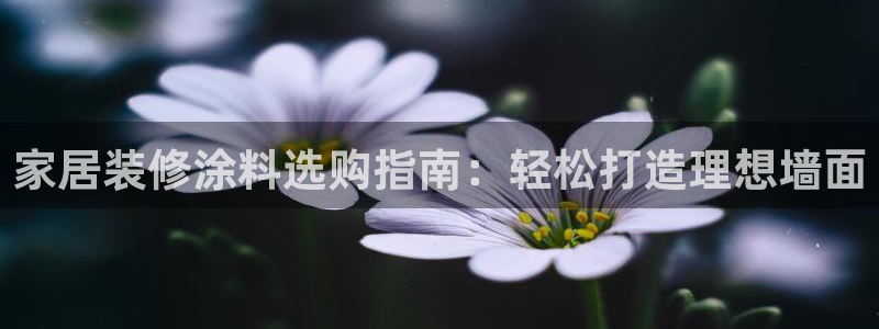 和记AG网站：家居装修涂料选购指南：轻松打造理想墙面