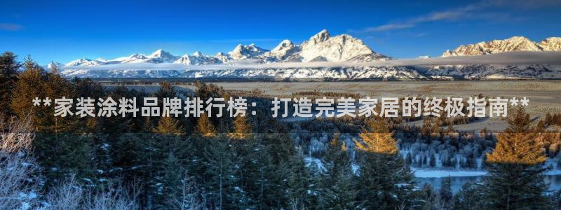 和记 中国官网：**家装涂料品牌排行榜：打造完美家居的终极指南**