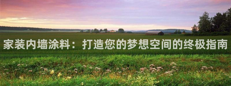 和记2017app：家装内墙涂料：打造您的梦想空间的终极指南