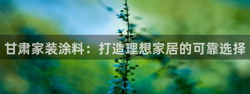和记ag旗舰：甘肃家装涂料：打造理想家居的可靠选择