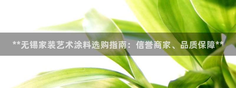 和记官网首页：**无锡家装艺术涂料选购指南：信誉商家、品质保障**