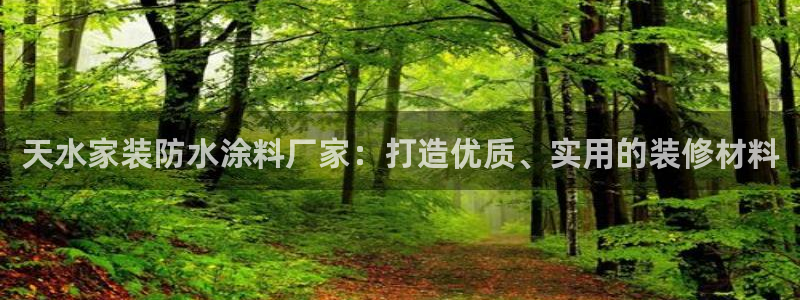 和记注册有什么送的：天水家装防水涂料厂家：打造优质、实用的装修材料