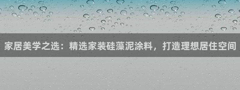 和记国际听：家居美学之选：精选家装硅藻泥涂料，打造理想居住空