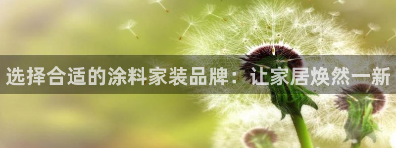和记官方直营：选择合适的涂料家装品牌：让家居焕然一新