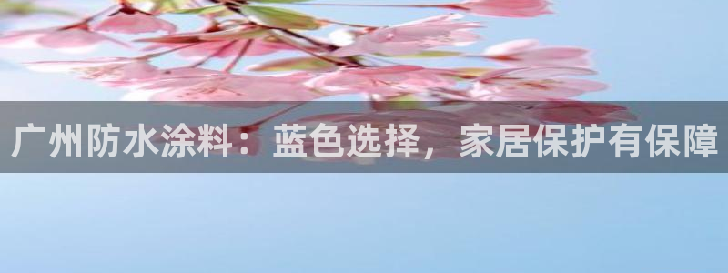 和记2017app：广州防水涂料：蓝色选择，家居保护有保障