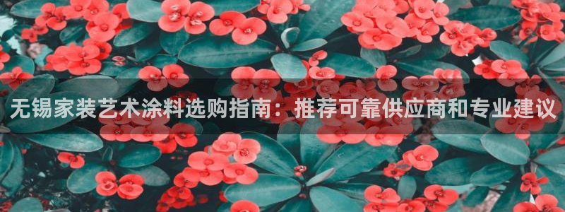 和记pc：无锡家装艺术涂料选购指南：推荐可靠供应商和专业建议