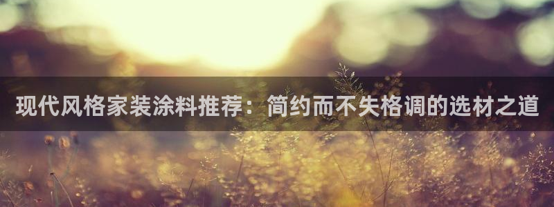 青岛大生和记餐饮管理有限公司：现代风格家装涂料推荐：简约而不失格调的选材之道
